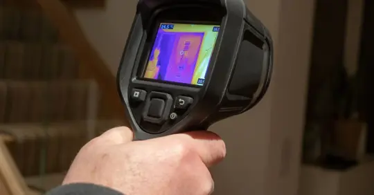 Leak detection through thermal imaging