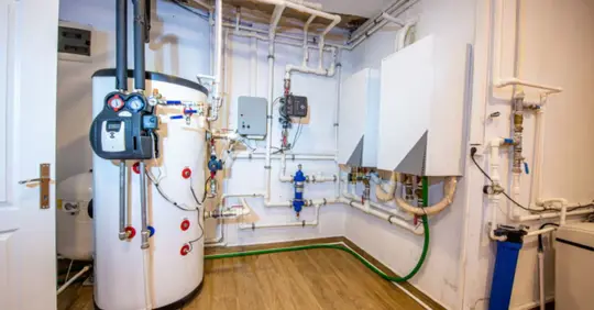 A newly installed water heater