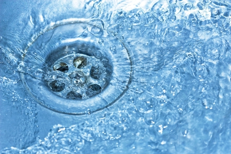 water going down the drain